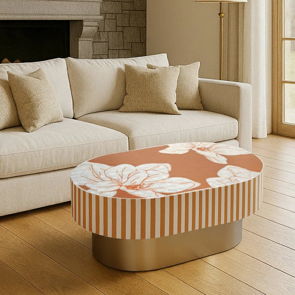 SERAPH MOTHER OF PEARL HAND INLAY COFFEE TABLE - MyChocolateWood