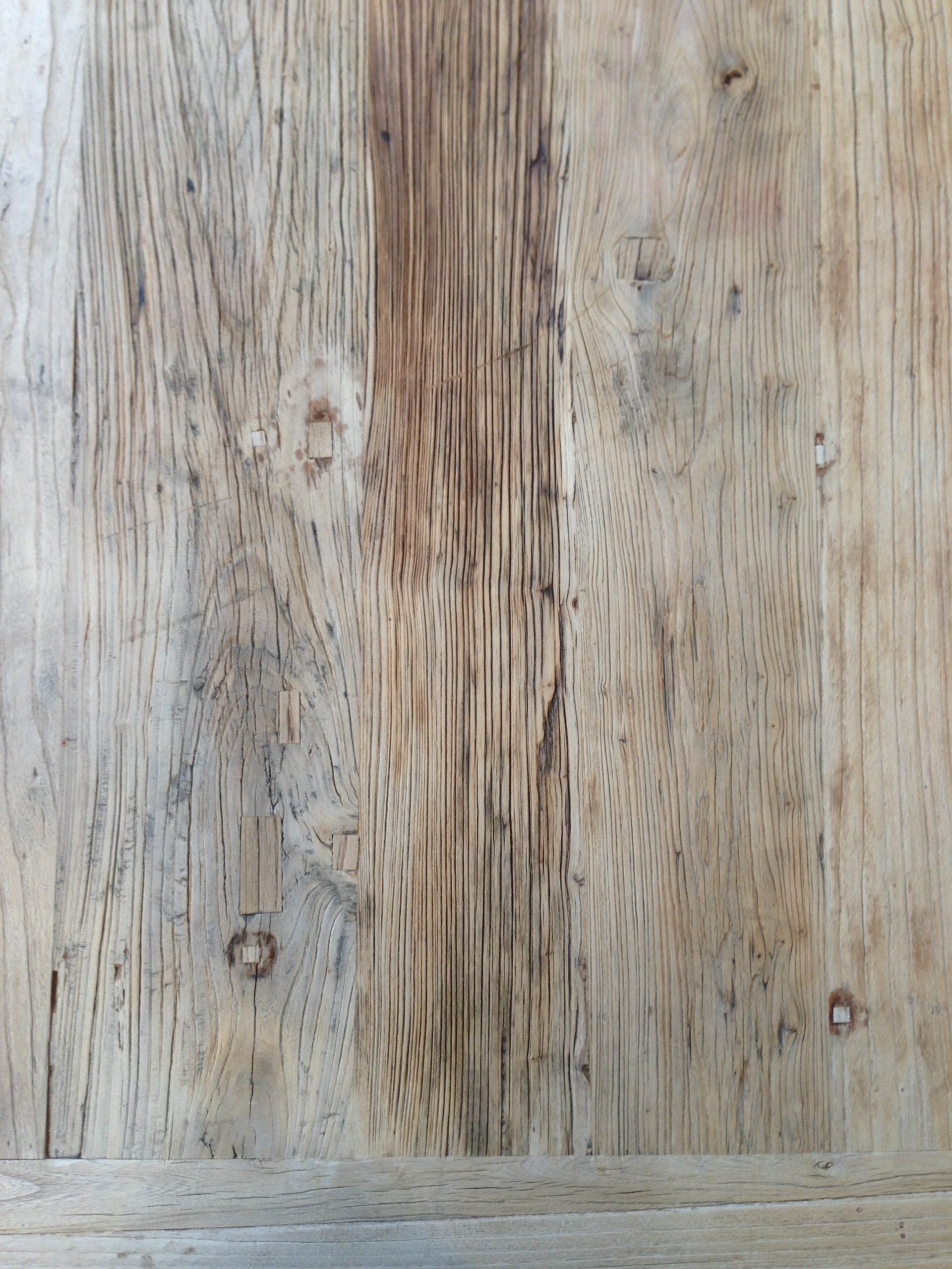 CLIFTON RUSTIC RECYCLED ELM DINING TABLE HAMPTONS STYLE 200CM - NATURAL DRIFTWOOD - MyChocolateWood