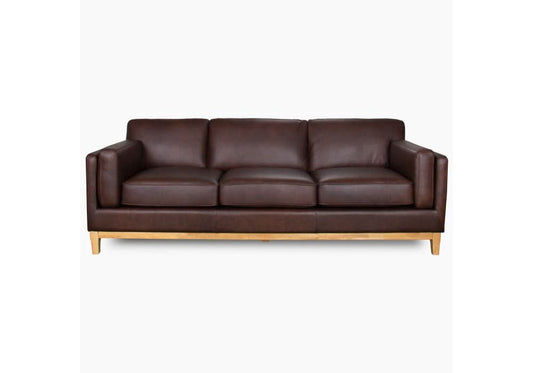 MARQUIS  3-SEATER OSLO LEATHER SOFA MINK - MyChocolateWood