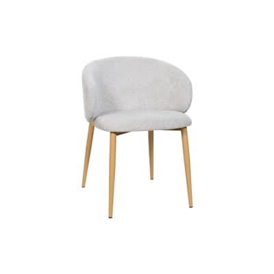 Dolores Fabric Dining Chair Taupe/Natural Oak Colour