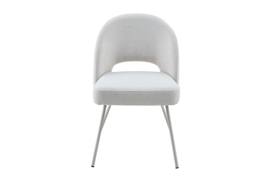 Halifax Solid Acacia Dining Chair with Fabric Upholstery in Coastal Ash & White