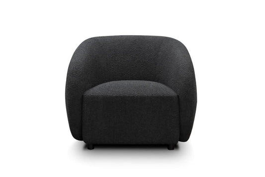 SUKI BOUCLE 3-SEATER ARMCHAIR CHARCOAL - MyChocolateWood