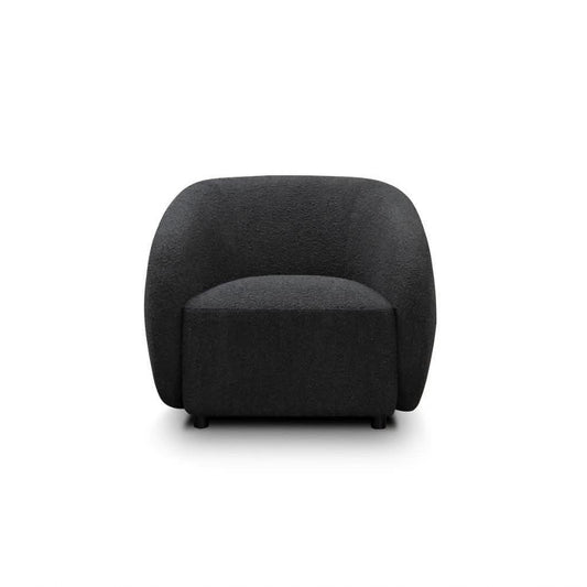 SUKI BOUCLE 3-SEATER ARMCHAIR CHARCOAL - MyChocolateWood