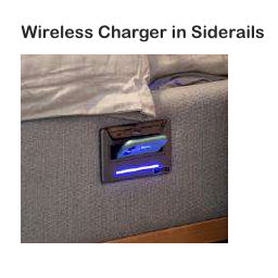 Nerissa Bed - built-in wireless charging - Chocolate Wood