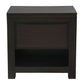 Tanaka Solid Mahogany 1 Drawer Bedside Table in Chocolate - Chocolate Wood