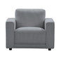 Yanni Fabric Armchair - Steel - MyChocolateWood
