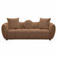 Greer Fabric 3-Seater Sofa Cinnamon