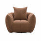 Greer Fabric Swivel Armchair with Smooth 360° Rotation - Cinnamon