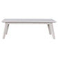 HALIFAX SOLID ACACIA TIMBER COFFEE TABLE  IN BRUSHED WHITE 180CM