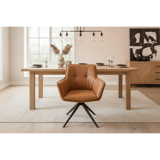 Reece Fabric Swivel Dining Armchair / Accent Chair