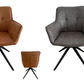 Reece Fabric Swivel Dining Armchair / Accent Chair in Cognac