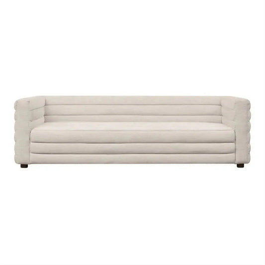 MEREDITH 3-SEATER BOUCLE SOFA WHITE - MyChocolateWood