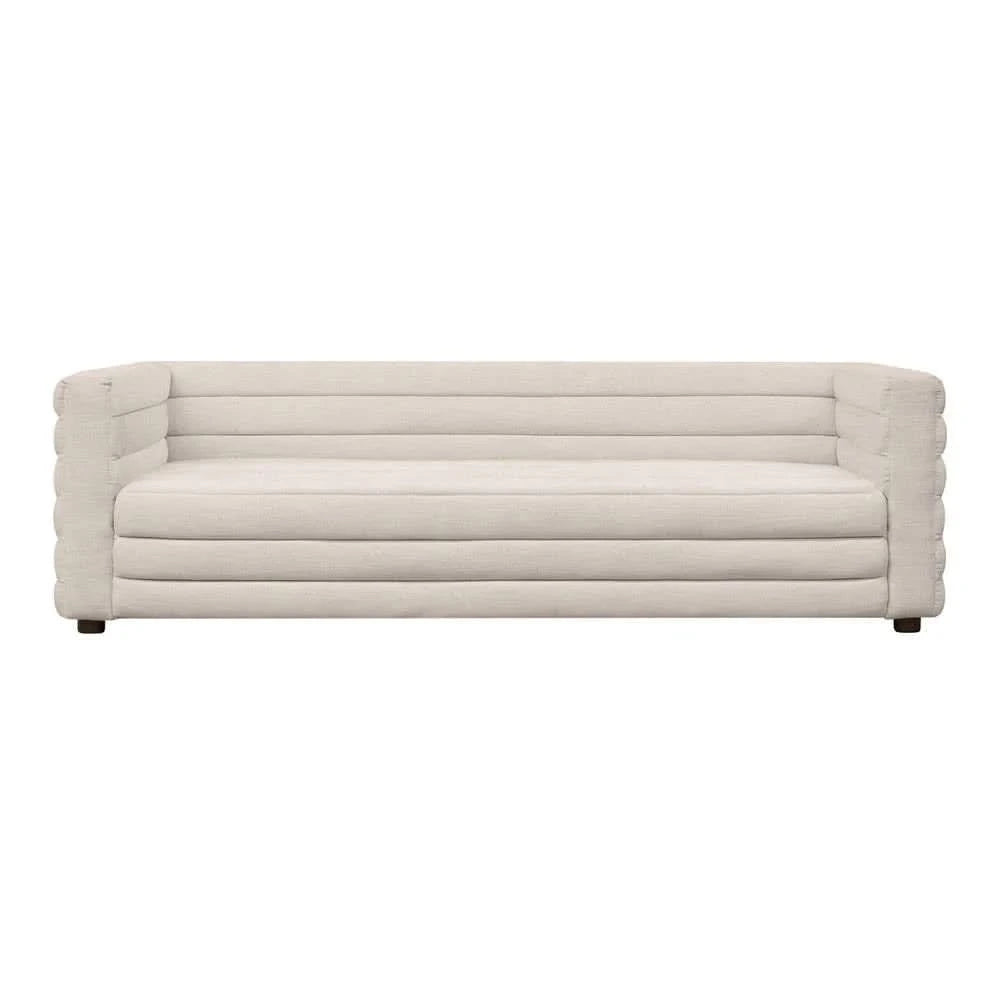 MEREDITH 3-SEATER BOUCLE SOFA WHITE - MyChocolateWood