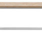 MIRAN PARQUETRY TOP CONSOLE TABLE/HALL TABLE WHITEWASH OAK TOP/WHITE PAINTED BASE 130CM