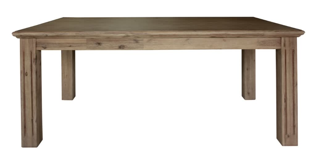 DEVONSHIRE ACACIA TIMBER DINING TABLE 180CM BRUSHED KHAKI - MyChocolateWood