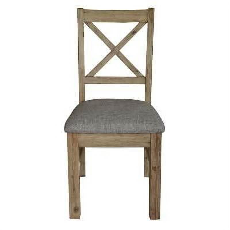 Devonshire Acacia Timber 7-piece dining set with 180cm table and six brushed khaki Devonshire chairs, natural wood finish.
