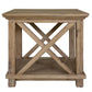 DEVONSHIRE ACACIA TIMBER LAMP TABLE SIDE TABLE BRUSHED KHAKI - MyChocolateWood