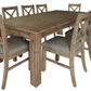 DEVONSHIRE ACACIA TIMBER DINING TABLE  210CM BRUSHED KHAKI
