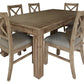 Devonshire Acacia timber 7-piece dining set with 180cm table and six brushed khaki Devonshire dining chairs by MyChocolateWood.