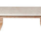 VERONA EUCALYPTUS TIMBER COFFEE TABLE CREAM/LIGHT SMOKE