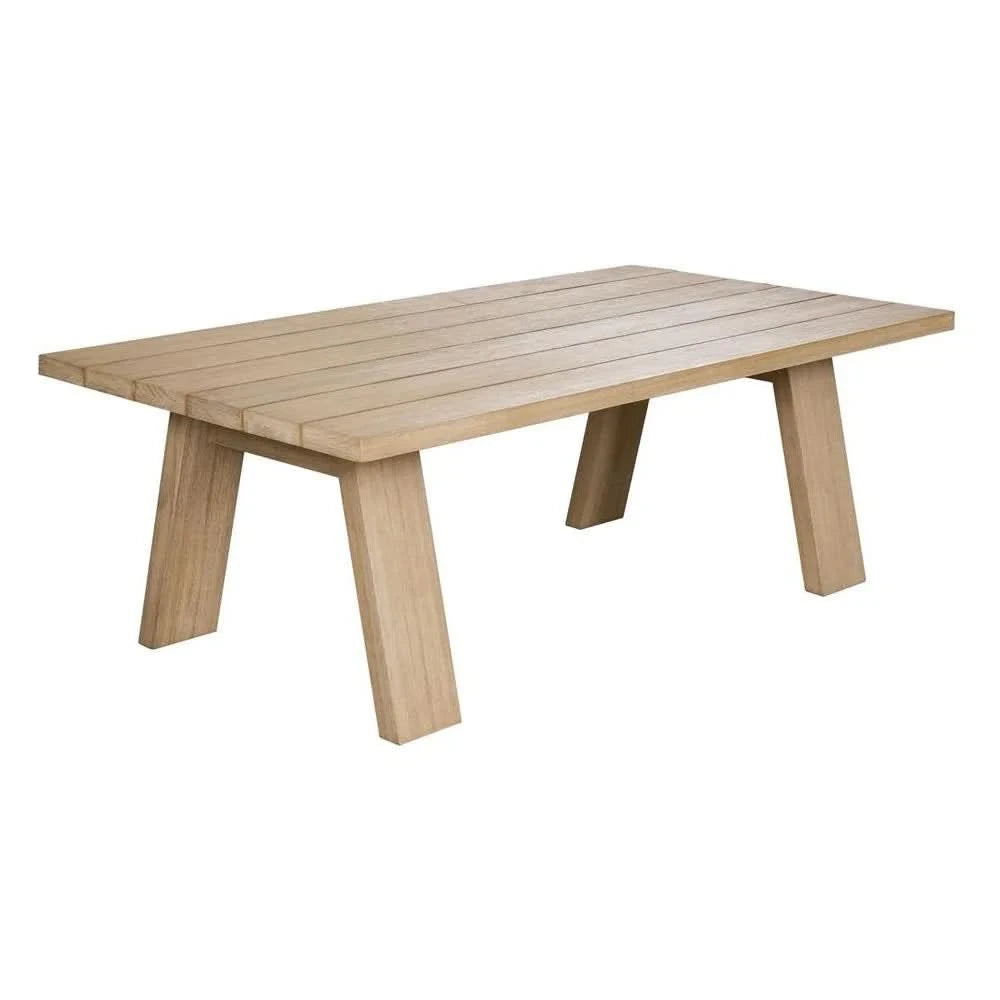 ATHENA EUCALYPTUS TIMBER OUTDOOR COFFEE TABLE WHITEWASH