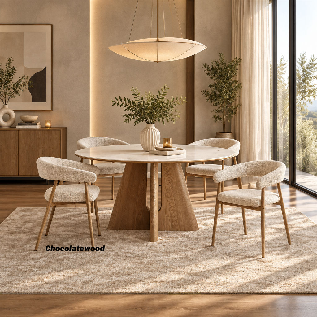 Lyra Dining Chair - Oak/Beige