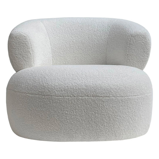 Daventry Ashwood/Fine Boucle Occasional Chair/Lounge Chair - Snow