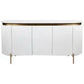DENEUVE 3 DOOR BUFFET/SIDEBOARD WHITE WITH CARRARA MARBLE TOP - MyChocolateWood