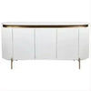 DENEUVE 3 DOOR BUFFET/SIDEBOARD WHITE WITH CARRARA MARBLE TOP