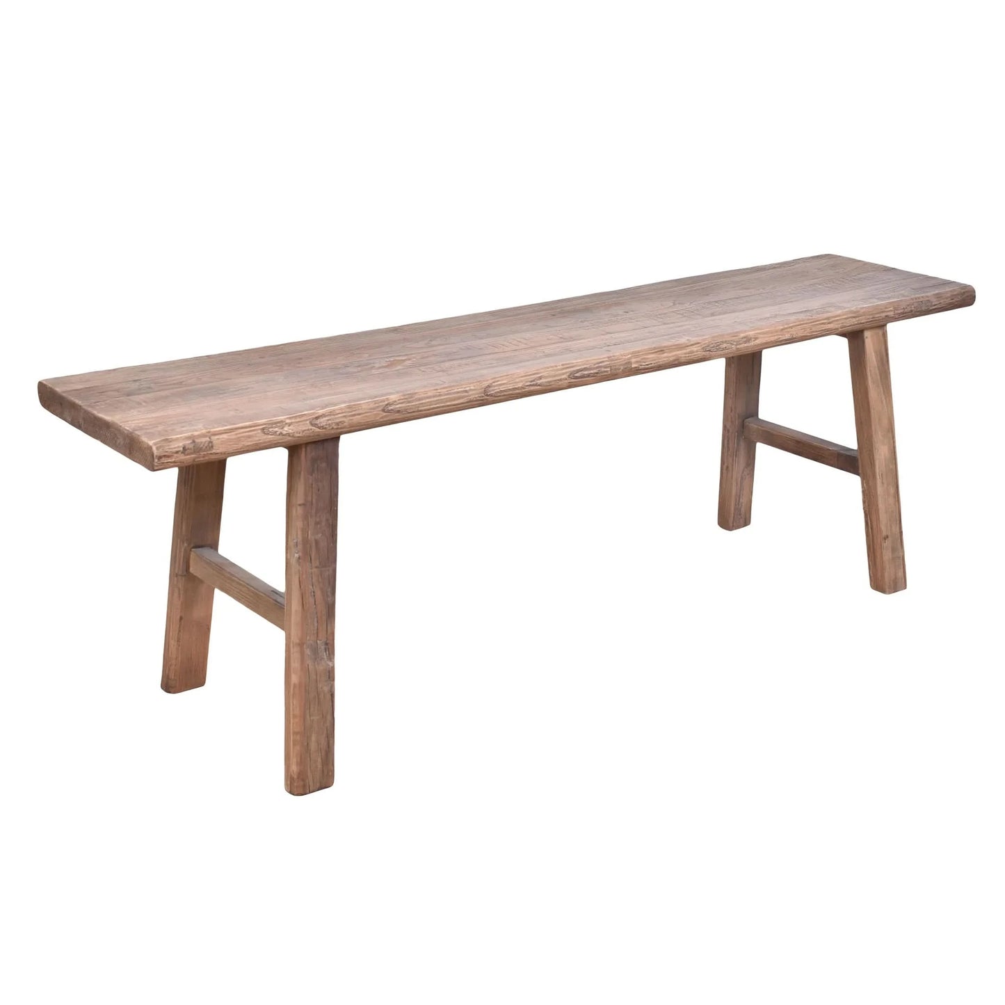 HARLOW SOLID HARDWOOD RUSTIC BENCH EXTRA LARGE NATURAL 180X46X50