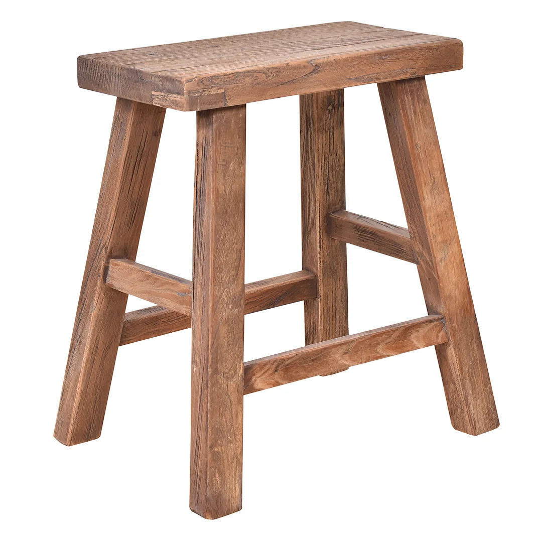 HARLOW STOOL IN SOLID HARDWOOD NATURAL 47X34X50CM