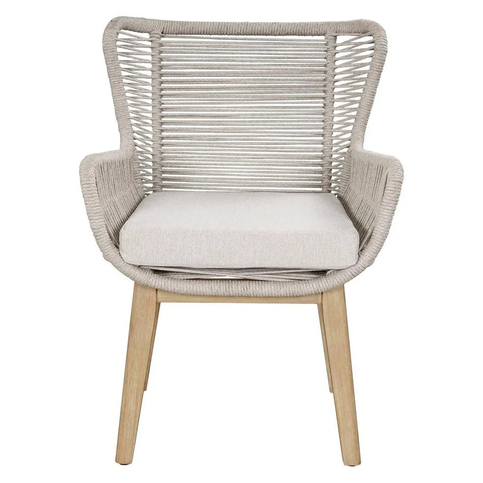 ATHENA EUCALYPTUS TIMBER 9-PIECE OUTDOOR SET CREAM/WHITEWASH