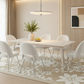 HALIFAX SOLID ACACIA DINING CHAIR FABRIC UPHOLSTERY COASTAL ASH /WHITE