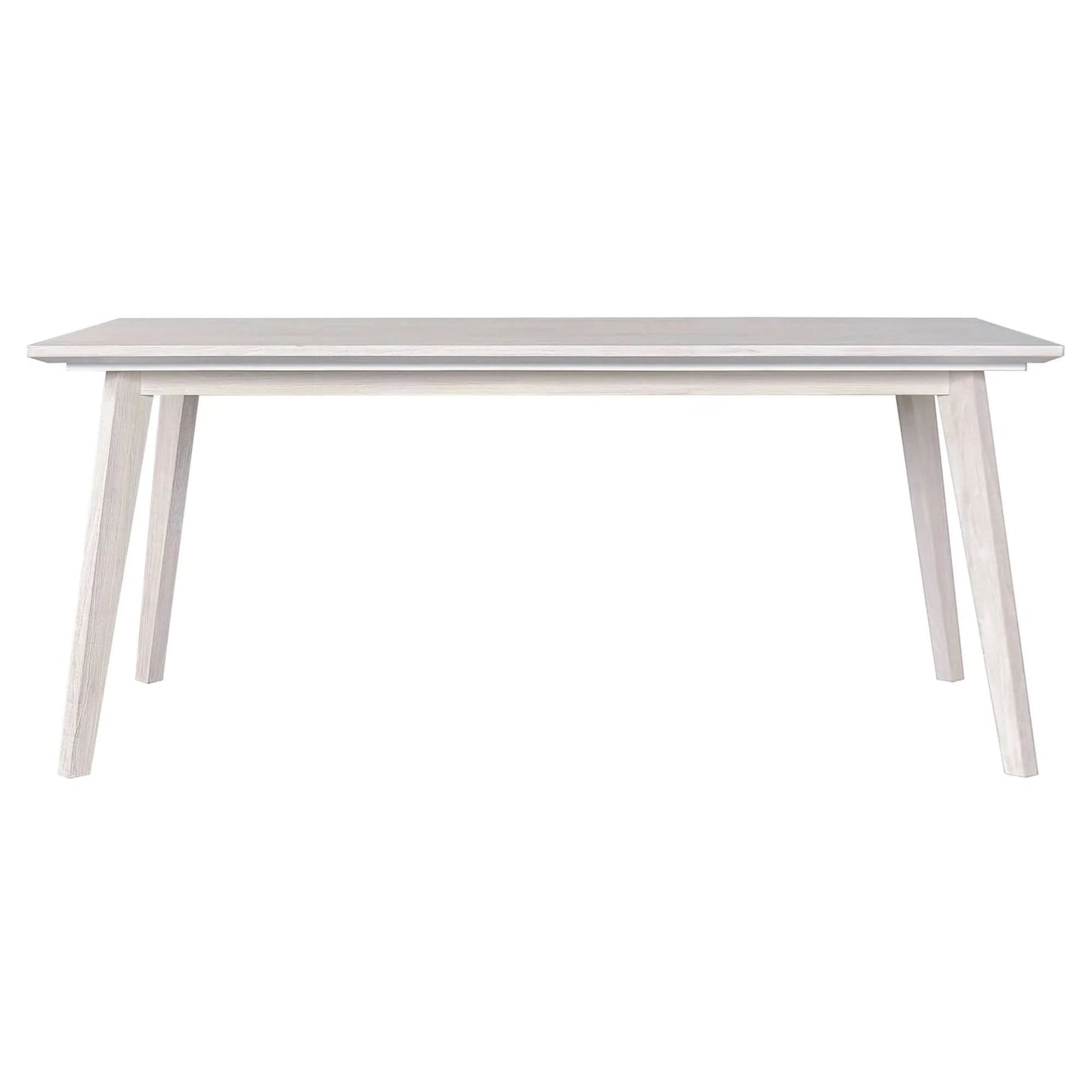 HALIFAX SOLID ACACIA TIMBER DINING TABLE  IN BRUSHED WHITE 180CM