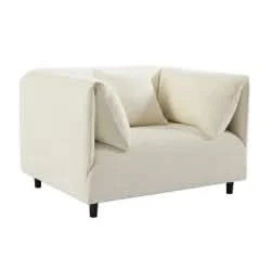KINSALE ARMCHAIR IVORY - MyChocolateWood