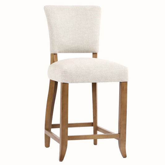 Morang Dove Grey Linen Counter Stool with Briarsmoke legs