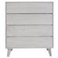 Halifax 4 Piece Solid Acacia Bedroom Suite: 1 Double Bed, 1 Tallboy, 2xBedside Tables  in Brushed White
