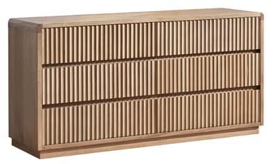 Denby Messmate Timber 6-Drawer Dresser Light Smoke