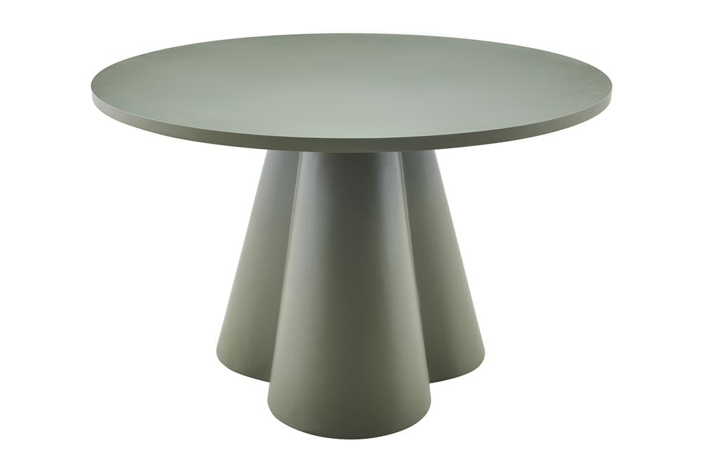 Channing  Round Dining Table Army Green 120cm - MyChocolateWood