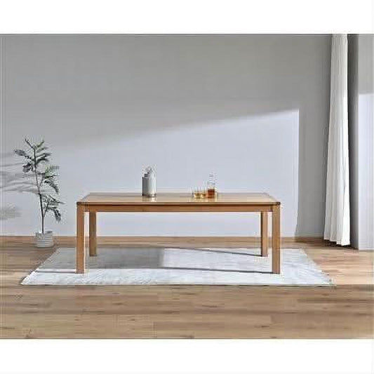 Denby Messmate Timber Dining Table Light Smoke 210cm + 8 Dolores Fabric Dining Chairs - 9 Piece Dining Set