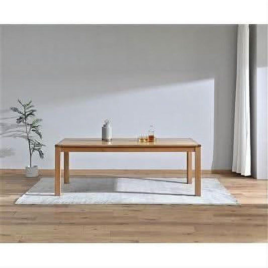 Denby Messmate Timber Dining Table Light Smoke 210cm + 8 Dolores Fabric Dining Chairs - 9 Piece Dining Set