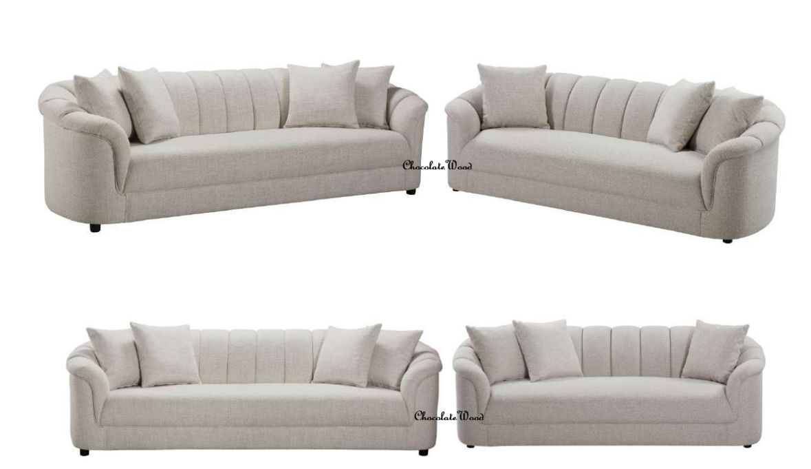 WALDEN FABRIC 3-SEATER SOFA BEIGE