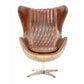 Adeline Butterfly Aged Leather and Copper Alloy Egg Chair