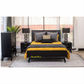Elijah Brushed Black Acacia Bedroom Package - King Bed, Tallboy & 2 Bedside Tables - Chocolate Wood