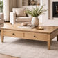 ELLA SOLID OAK 2 DRAWER COFFEE TABLE - MyChocolateWood