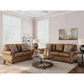 EMBER 2-SEATER + 3-SEATER FAUX LEATHER LOUNGE SET BROWN - MyChocolateWood