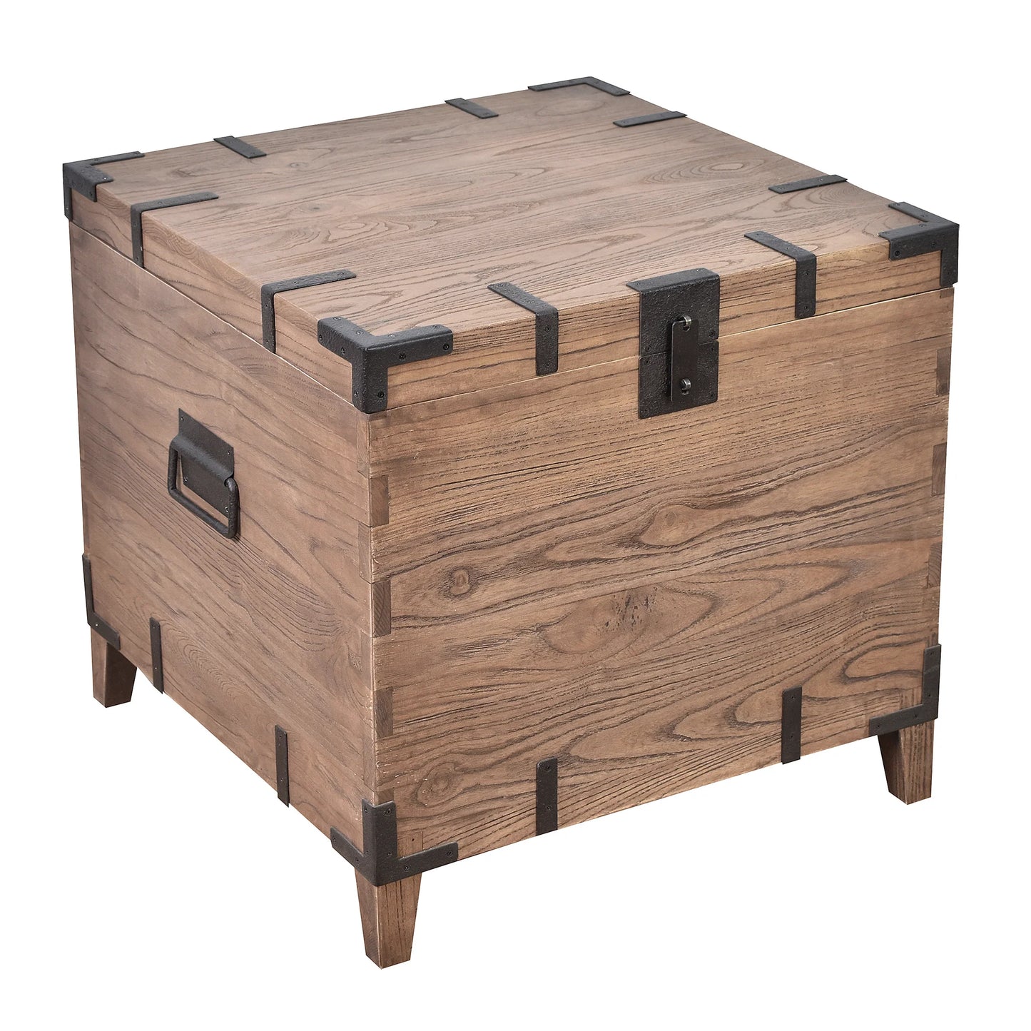 BASIL OLD ELM TRUNK SIDE TABLE LAMP TABLE NATURAL - MyChocolateWood