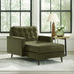 Flavia Fabric 1 seater Chaise - Green Velvet