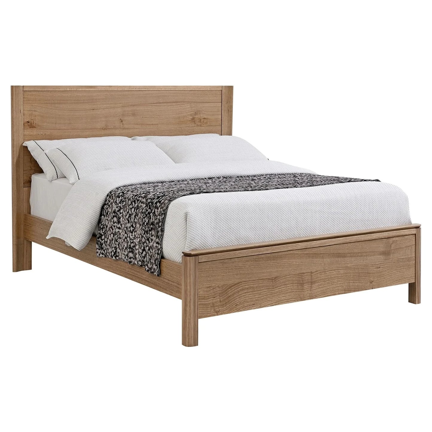 Jinetta Solid Messmate Timber Queen Bed Light Smoke