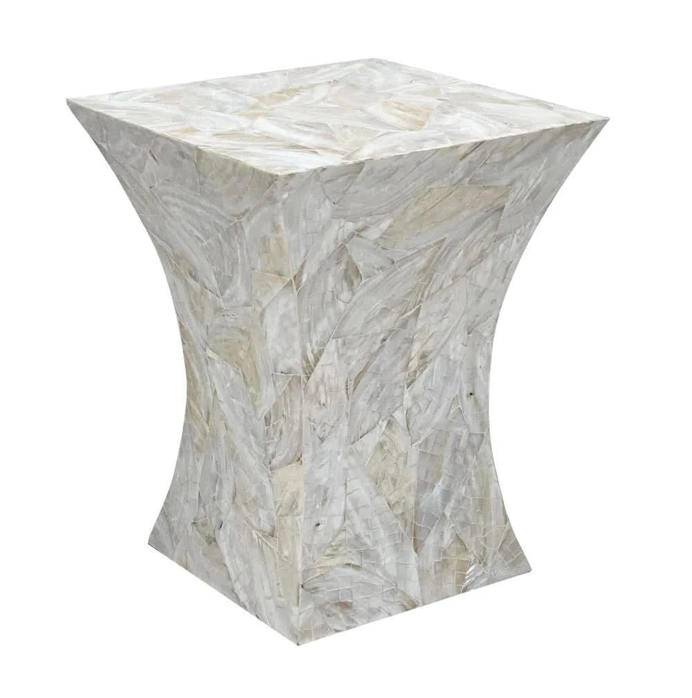 NOBELL MOTHER OF OF PEARLHAND MADE SIDE TABLE/LAMP TABLE - MyChocolateWood